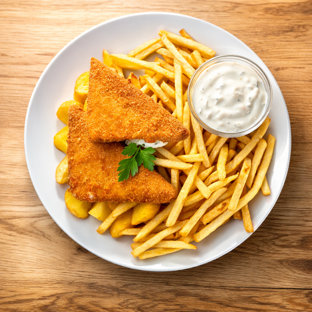 Vyprážaný syr so šunkou